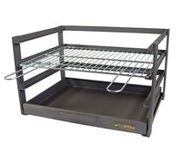 IMEX EL ZORRO Cassetto Barbecue con griglia zincata, Nero, 42 x 41 x 35 cm, 71473.0