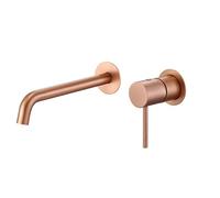 Imex Rubinetteria - Monza miscelatore lavabo a parete oro rosa spazzolato GLM039/ORC