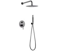 IMEX GPM039/BGM Monza Conjunto Grifo Ducha Monomando Empotrado Black Gun Metal