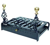 Imex la Volpe 10916-Griglia per camino con cassetto, 46 x 36 cm