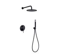 IMEX GPM039/NG MONZA Conjunto Grifo Ducha Monomando Empotrado Negro Mate