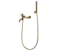 IMEX - Rubinetteria bagno e doccia, rubinetto monocomando vasca con beccuccio SERIE MONZA Oro Spazzolato - BDM039-4OC