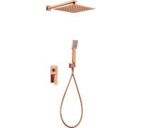 Imex Rubinetteria - Kit doccia PISA completo di miscelatore con deviatore in ORO ROSA SPAZZOLATO GPP048/ORC