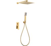 Imex Rubinetteria - Kit doccia PISA completo di miscelatore con deviatore in ORO SPAZZOLATO GPP048/oc