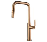 Imex Rubinetteria - Niza miscelatore cucina Oro Rosa spazzolato con bocca estraibile