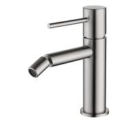 IMEX - Rubinetto Bide Nichel Spazzolato | Rubinetto monocomando Bide per bagno | Rubinetto per bidet con miscelatore acqua calda e fredda | Rubinetteria Bide | Installazione facile | Serie Bless