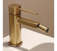 IMEX - Rubinetto Bidet Dorato | Rubinetto monocomando Bide per bagno colore oro spazzolato, rubinetto per bidet con miscelatore acqua calda e fredda | Rubinetteria Bidet | Installazione facile | Serie