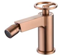 IMEX - Rubinetto Bidet | Rubinetto monocomando Bide per bagno | Rubinetto per bidet con miscelatore acqua calda e fredda | Rubinetti Bidet | Installazione facile | Serie Olimpo | Colore oro rosa