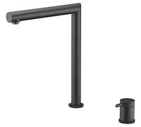 Imex - Rubinetto monocomando da cucina pieghevole per finestra frontale - Rubinetto cucina ribaltabile - monocomando miscelatore cucina lavello nascosto di sollevamento - nero opaco GCE018/NG