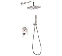 IMEX - Set doccia incasso esterno/interno - Kit monocomando doccia con spruzzatore e manico - Rubinetti da incasso Serie Mosca - modello monocomando GPK034