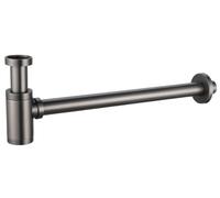 IMEX Sifone a vista rotonda SCL002 | Acciaio inossidabile S.304 e Zama | Finitura elegante | Base rimovibile | Facile pulizia (BLACK GUN METAL)
