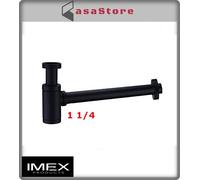 IMEX - sifone con coppa rotonda NERO - SCL002/NG