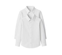 IMFAA Camicie per la scuola premium da bambino, confezione da 2 pezzi, colori assortiti, maniche lunghe/corte, non si stirano, tessuto di qualità, ideali per l'uso quotidiano scolastico, Manica lunga