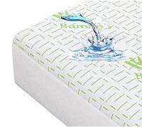 IMFAA Coprimaterasso impermeabile in bambù, con angoli extra profondi, profondità di 40 cm, traspirante, antialergico, non rumoroso, a prova di insetti (super king size (182 x 200 + 40 cm)