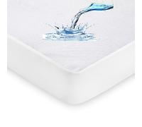 IMFAA - Coprimaterasso in spugna impermeabile extra profondo, non rumoroso, antibatterico, singolo, matrimoniale, king e S-King, lettino e coppia di cuscini.