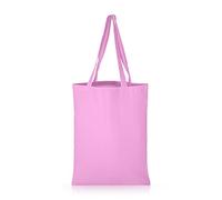 IMFAA Tote Plain Medium (40x36+60) Cm 100% Tela di Cotone Riutilizzabile Spalla / Mano Tote Shopping Bags., rosa, Medium (40x36+60)