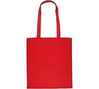 IMFAA Tote Plain Medium (40x36+60) Cm 100% Tela di Cotone Riutilizzabile Spalla / Mano Tote Shopping Bags., Rosso, Medium (40x36+60)