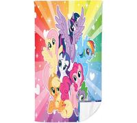 IMFLY Little POY - Telo mare per bambini, 70 x 140 cm, asciugamano da sauna per ragazze, colore rosa, anime, asciugamano da bagno grande in microfibra (C, 70 x 140 cm)
