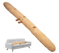 imFreienawn Cuscino di pane carino peluche 47 cibo lungo peluche morbido cuscino per corpo cartone animato per dormire abbracciare il corpo pieno lavabile con cerniera decorativa per letto, pane