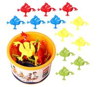 imFreienawn GIOCHING ROG POETH 12pcs Game FRIP Frog con Rane da Salto in plastica del Secchio Colorate Divertenti pazze per Ragazzi Che Jump Jumping Rane