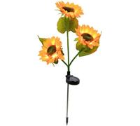 imFreienawn Girasoli solari impermeabili per esterni, luci solari a 3 teste di girasole, fiori artificiali per giardino, cortile, passerella