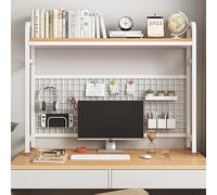 IMGASDCSD 131/5000 libreria Libreria da scrivania interamente in metallo salvaspazio, nera/bianca, diverse dimensioni, 2/3 ripiani, 55-135 cm (21,6-53,2 pollici)(White,2-Tier 115cm(45.3in))