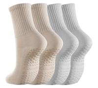 IMGASDCSD Calzini Antiscivolo, Calzini per Pilates, Barre, Non-Slip Yoga Socks for Women Pack of 2 Multicolor(2pairs-Mix Colours 5)