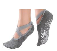 IMGASDCSD Calzini Antiscivolo, Calzini per Pilates, Barre, Yoga Socks for Women Pilates Ballet Dance Multicolor Free Size(Grey)