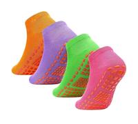 IMGASDCSD Calzini Antiscivolo, Calzini per Pilates, Barre, Yoga Socks Multicolor Sizes L/M Pack of 4 Pairs(Mix Color - B,M)