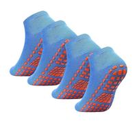 IMGASDCSD Calzini Antiscivolo, Calzini per Pilates, Barre, Yoga Socks Multicolor Sizes L/M Pack of 4 Pairs(4 Pairs Blue,L)
