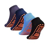 IMGASDCSD Calzini Antiscivolo, Calzini per Pilates, Barre, Yoga Socks Multicolor Sizes L/M Pack of 4 Pairs(Mix Color - a,L)