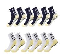 IMGASDCSD Calzini Antiscivolo, Calzini per Pilates, Barre, Yoga Socks with Silicone Grip 1 Pair Or 6 Pairs for Men Women Size 38-45 Multicolor(Color-08)