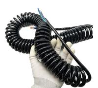 IMGASDCSD Cavi Filo a Spirale Elastica a 3 Anime da 4 mm, Quadrato, allungabile, Lunghezza 1-2 Metri(Stretch 1 Meter)