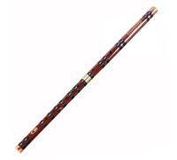 IMGASDCSD flauti Flauto di bambù in ottone a due sezioni con inserto singolo, chiave Do/Re/Mi/Fa/Sol, strumento for principianti con custodia in velluto(E)