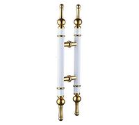 IMGASDCSD Maniglie di porte Maniglia for porta a forma di H in acciaio inox 304, nera/bianca, diverse misure, porte scorrevoli da fienile, cancelli interni/esterni, confezione da 2