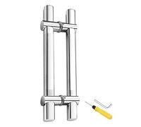 IMGASDCSD Maniglie di porte Maniglia for porta scorrevole in acciaio inox 304 for fienile, confezione da 2, argento, 50-120 cm/20-47 pollici(50cm/20inch)