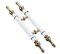 IMGASDCSD Maniglie di porte Maniglia for porta scorrevole in vetro for doccia, in acciaio inox 304, a forma di H, bianca, confezione da 2, 66-126 cm(126cm/50inch)