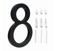 IMGASDCSD Numeri per cassetta postale 3D, 142 mm, indirizzo di lusso, numeri civici grandi, moderni, oro, nero, argento, segnaletica galleggiante per esterni, numero 0-9 (8)