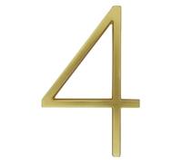 IMGASDCSD Numeri per cassetta postale 3D, 152 mm, dorato, galleggiante, moderno, numero civico per porta e indirizzo di casa, per targhe digitali da esterno, 15,2 cm, #0-9 (4)