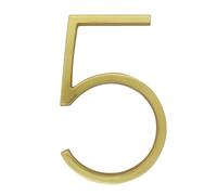 IMGASDCSD Numeri per cassetta postale 3D, 152 mm, dorato, galleggiante, moderno, numero civico per porta e indirizzo di casa, per targhe digitali da esterno, 15,2 cm, #0-9 (5)