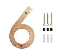 IMGASDCSD Numeri per cassetta postale 3D, 200 mm, numero civico galleggiante in ABS dorato con numeri in rilievo per indirizzo, #0-9 lettere, grandi piastre moderne per porte (6)