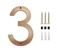 IMGASDCSD Numeri per cassetta postale 3D, 200 mm, numero civico galleggiante in ABS dorato con numeri in rilievo per indirizzo, #0-9 lettere, grandi piastre moderne per porte (3)