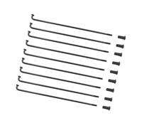 IMGASDCSD Raggi universali per biciclette, Kit raggi e capezzoli J-Bend neri da 20 pezzi 10G 120-230mm for bici elettrica Fat Tire(20pcs 220mm)