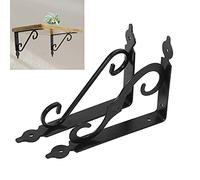 IMGASDCSD stent, Stent galleggianti 2 pezzi di supporto for mensole floreali a parete a forma di L ispessito, in ferro resistente(19x14cm/7.48x5.51in)