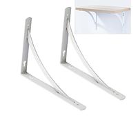 IMGASDCSD stent, Stent galleggianti 2 pezzi, supporti metallici for mensole triangolari for carichi pesanti, staffa for mensole con rinforzo angolare a 90 gradi(15x20cm/5.90x7.87in)