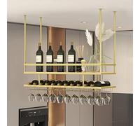 IMGASDCSD Un Bicchiere Portabicchieri da soffitto for Bottiglie e Tazze con Ganci appesi Multicolore, Diverse Misure(Gold,80x30cm)