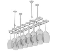 IMGASDCSD Un Bicchiere Portabottiglie e Bicchieri da Vino da Appendere al soffitto in Ferro Multicolore, Diverse Misure(White,80x25cm)