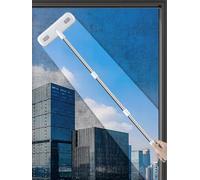 IMHO - Spazzola per la pulizia dello schermo, strumento per la pulizia dello schermo, 2 in 1, multifunzione, con manico lungo, per patio, porta, portico, portatile, estensibile