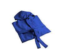 imi shop Accappatoio in Microfibra con Cappuccio, Unisex Bambini, Ultra Leggero e Assorbente, con Tasche e Cintura (IT, Età, 10 anni, 12 anni, Blu)