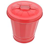 IMIKEYA 1 mini bidone da scrivania con coperchio in ferro per ufficio e casa design compatto e attraente come vaso decorativo